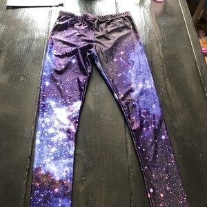 Galaxy print leggings